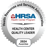 HRSA Health Care Program - Health Center Quality Leader 2024 Awardee badge