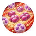 Neisseria gonorrhoeae under the microscope - transparent
